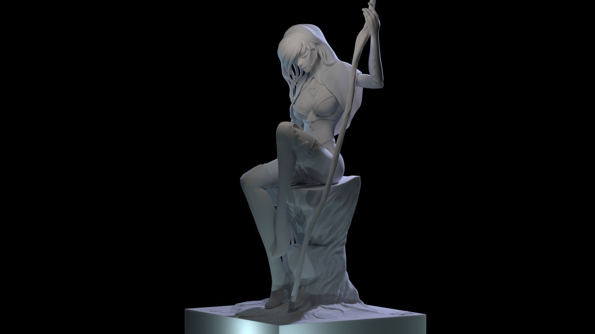 Desire Nun 3D print model_3