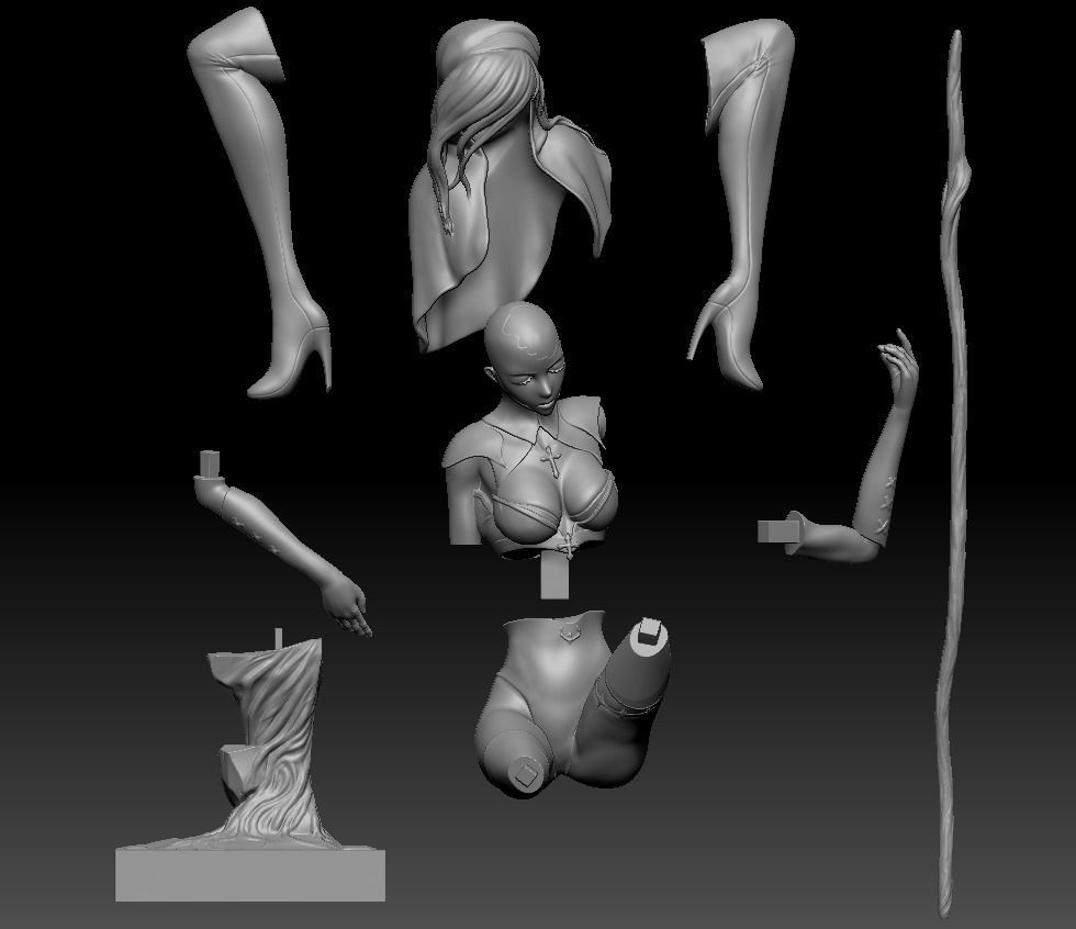 Desire Nun 3D print model_7