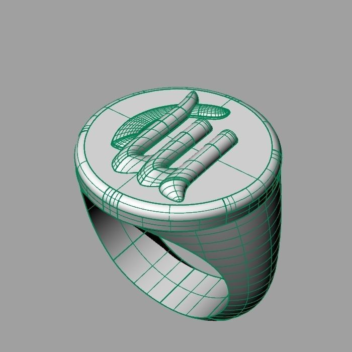 Zodiac sign ring Virgo 3D print model_13