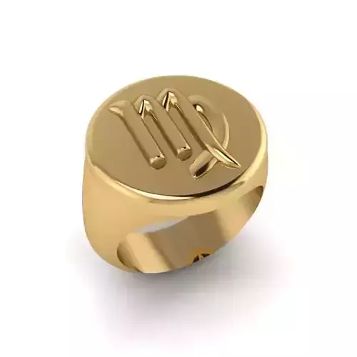 Zodiac sign ring Virgo 3D print model
