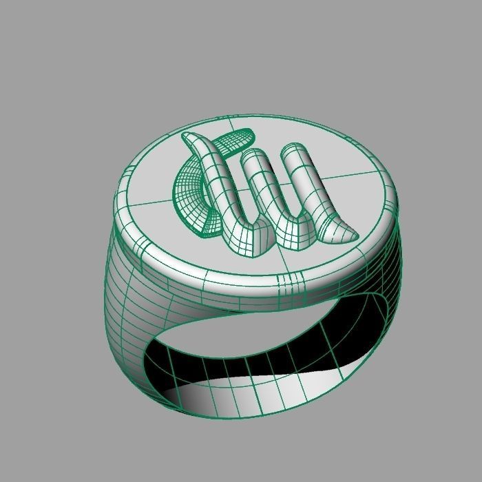 Zodiac sign ring Virgo 3D print model_12