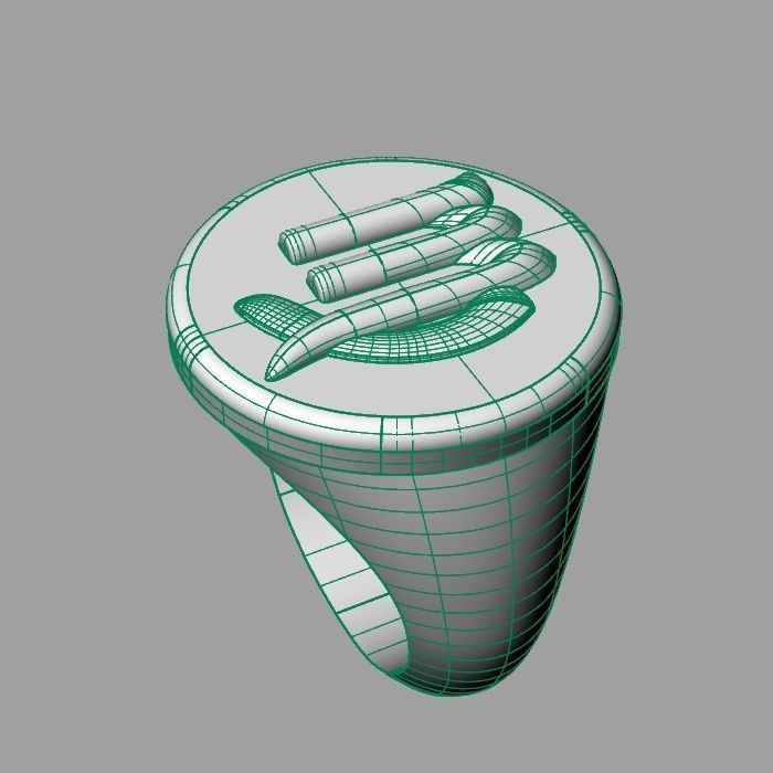 Zodiac sign ring Virgo 3D print model_10