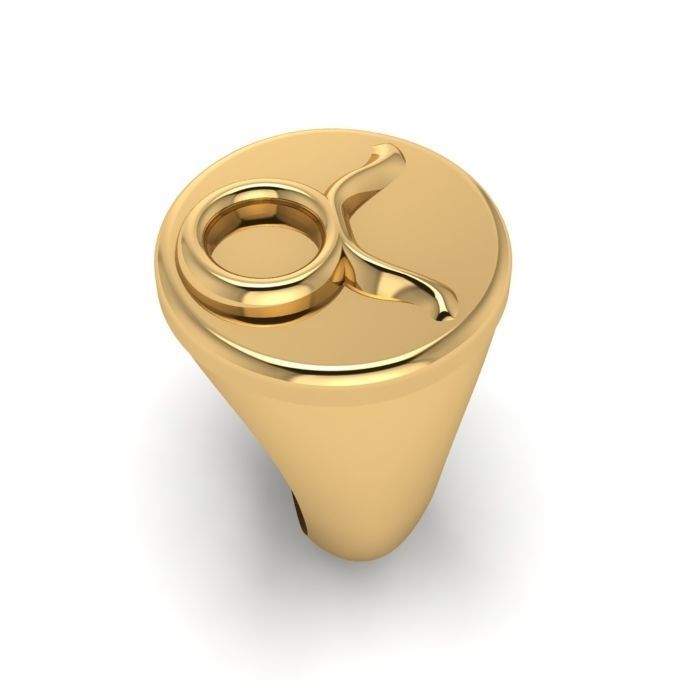 Zodiac sign ring Taurus 3D print model_2