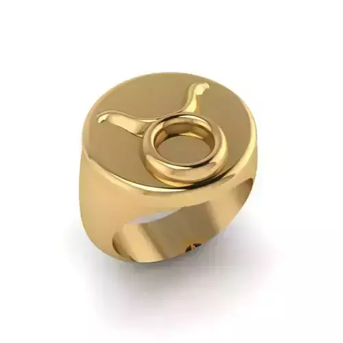 Zodiac sign ring Taurus 3D print model