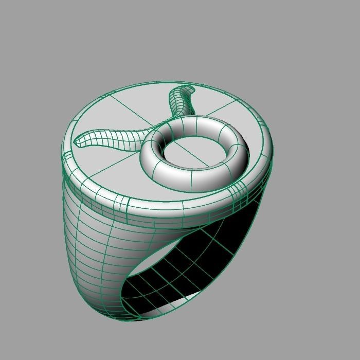 Zodiac sign ring Taurus 3D print model_8