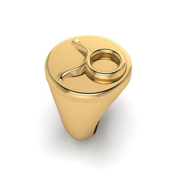 Zodiac sign ring Taurus 3D print model_6
