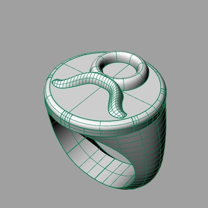 Zodiac sign ring Taurus 3D print model_13