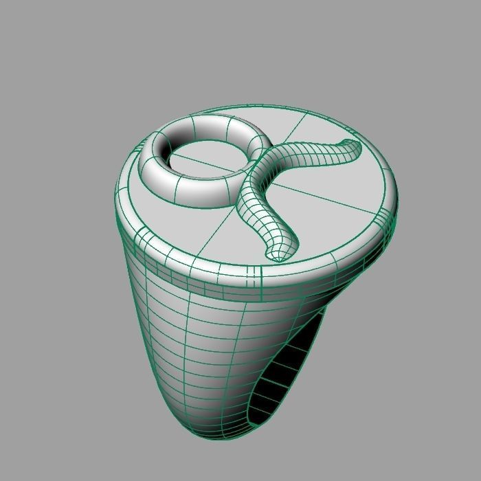 Zodiac sign ring Taurus 3D print model_11