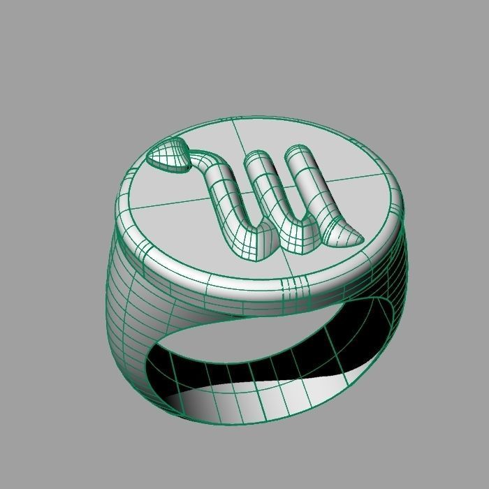 Zodiac sign ring Scorpio 3D print model_12