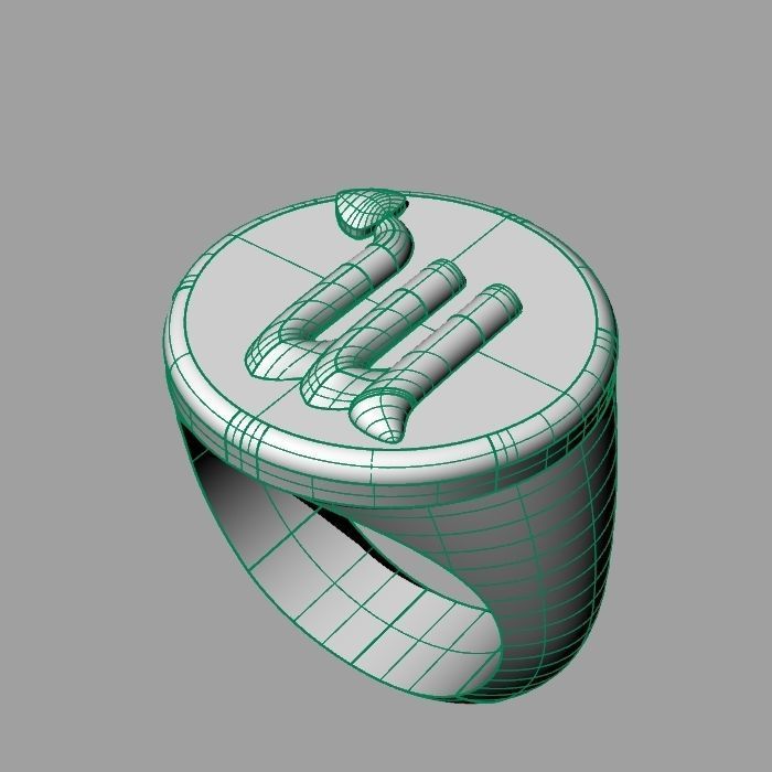 Zodiac sign ring Scorpio 3D print model_13