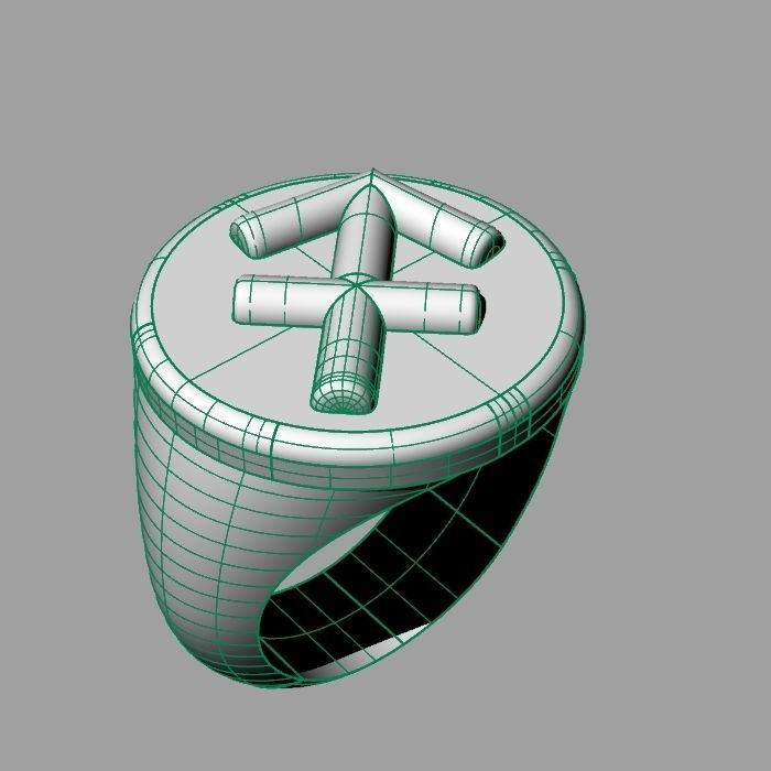 Zodiac sign ring Sagittarius 3D print model_8