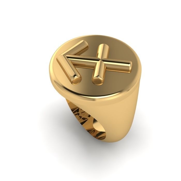 Zodiac sign ring Sagittarius 3D print model_5