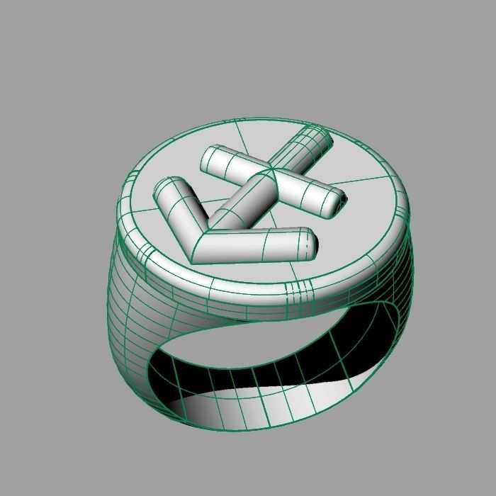 Zodiac sign ring Sagittarius 3D print model_12