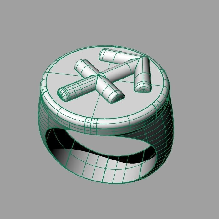 Zodiac sign ring Sagittarius 3D print model_9
