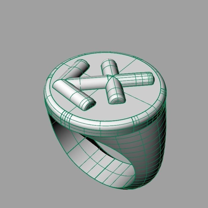 Zodiac sign ring Sagittarius 3D print model_13