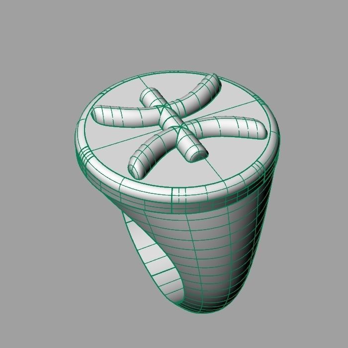 Zodiac sign ring Pisces 3D print model_10