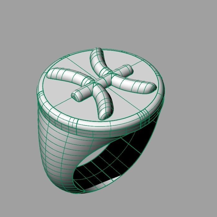 Zodiac sign ring Pisces 3D print model_8