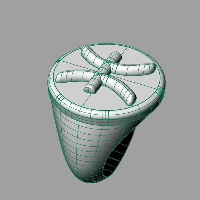 Zodiac sign ring Pisces 3D print model_11