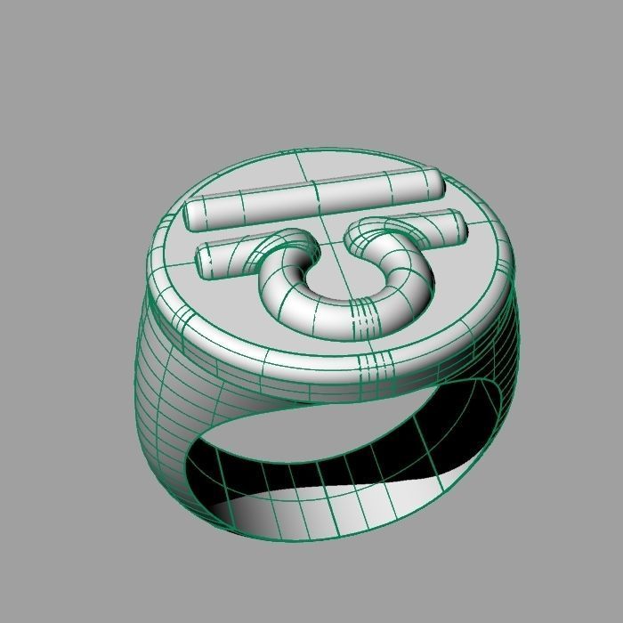 Zodiac sign ring Libra 3D print model_12