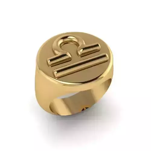 Zodiac sign ring Libra 3D print model