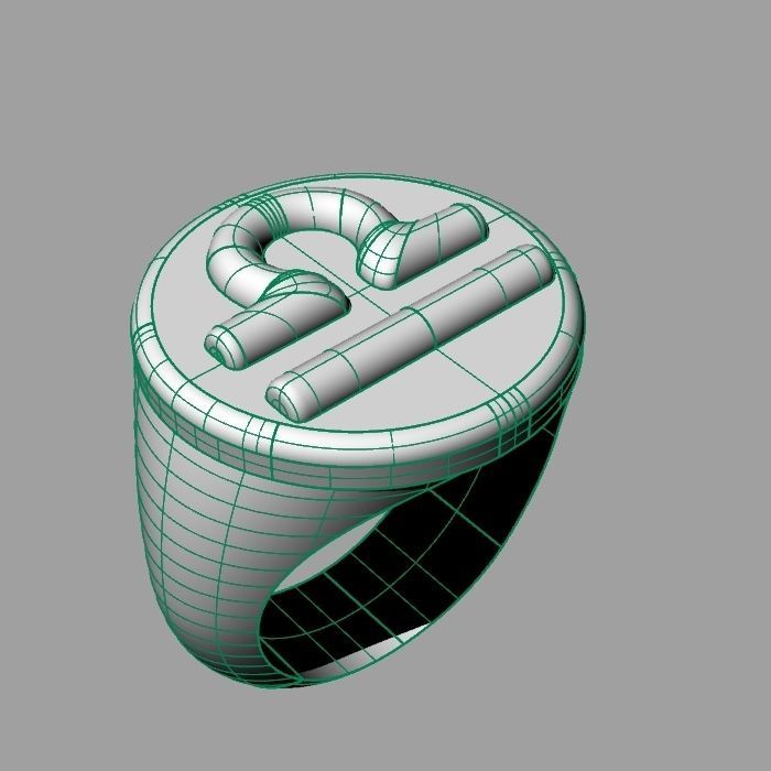 Zodiac sign ring Libra 3D print model_8