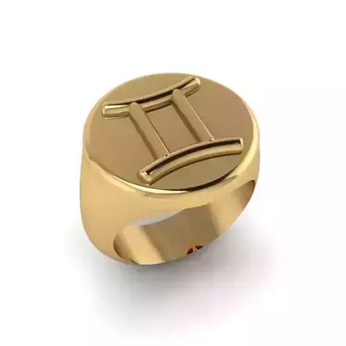 Zodiac sign ring Gemini 3D print model