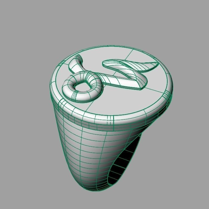 Zodiac sign ring Capricorn 3D print model_11