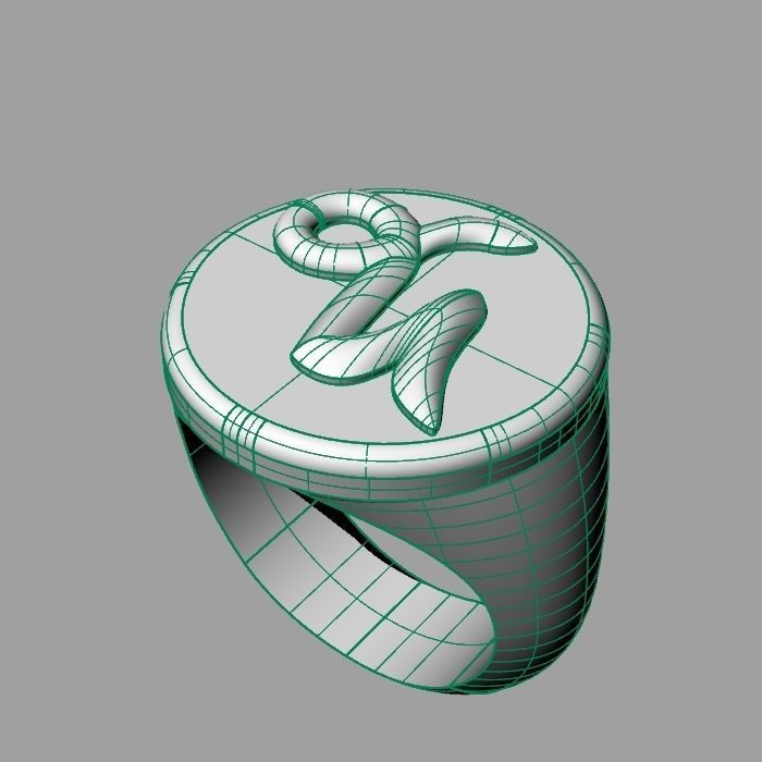 Zodiac sign ring Capricorn 3D print model_13