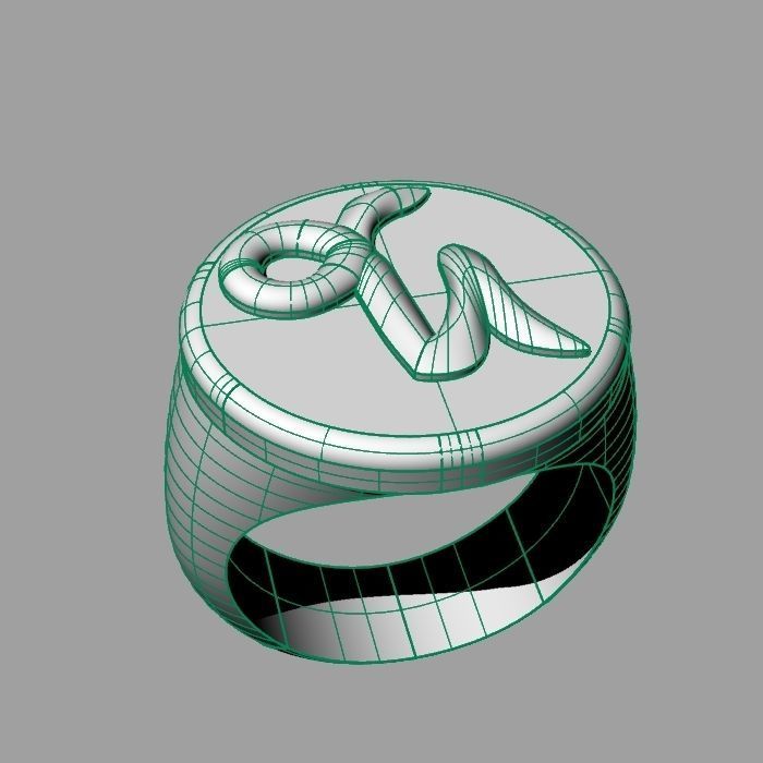 Zodiac sign ring Capricorn 3D print model_12