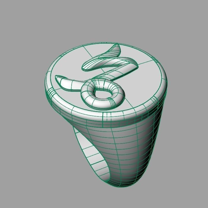 Zodiac sign ring Capricorn 3D print model_10