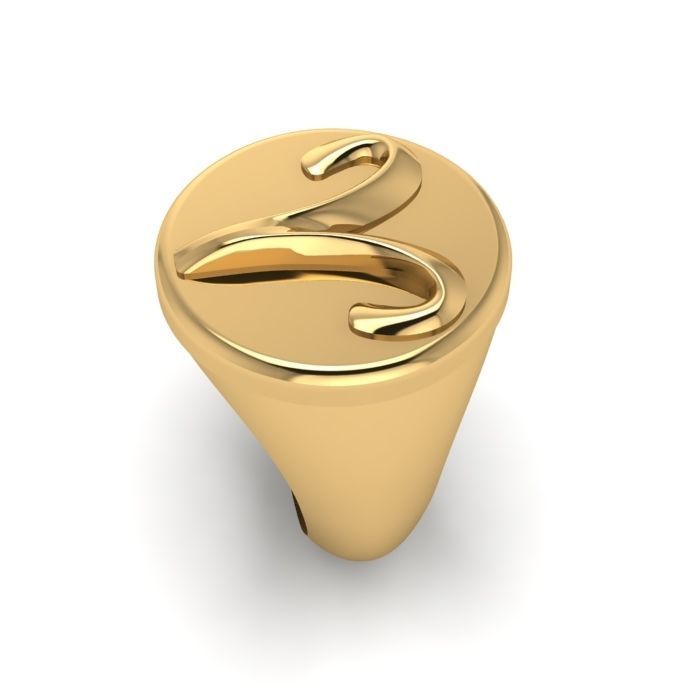 Zodiac sign ring Aries 3D print model_2