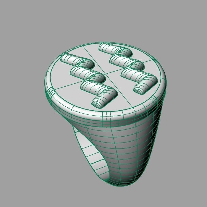 Zodiac sign ring Aquarius 3D print model_10