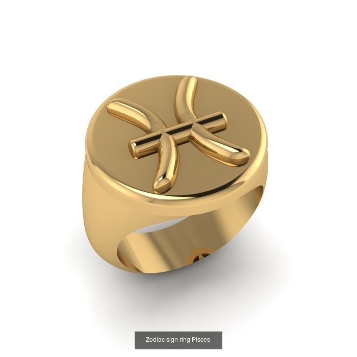 Rings with Zodiac signs 3D Model Collection_7