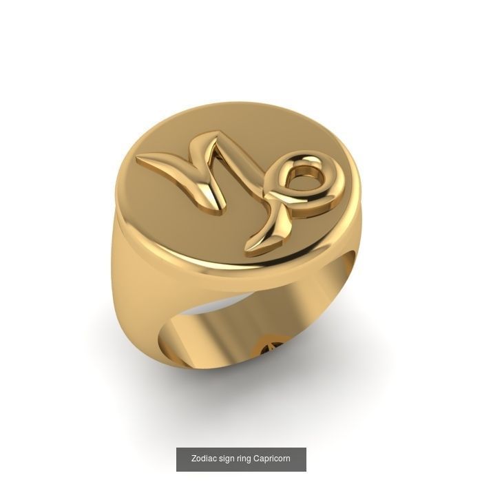 Rings with Zodiac signs 3D Model Collection_11