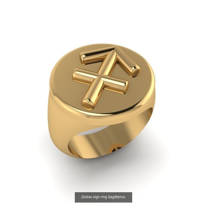 Rings with Zodiac signs 3D Model Collection_6