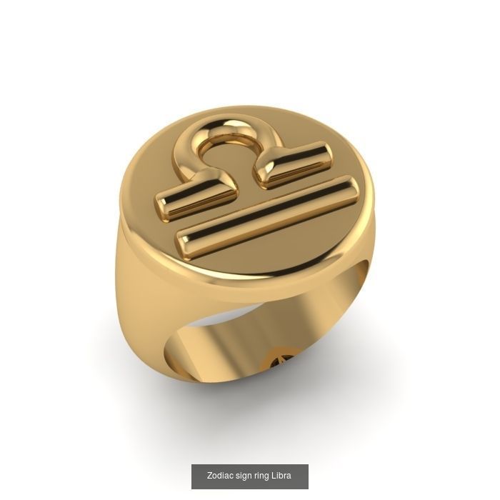 Rings with Zodiac signs 3D Model Collection_8