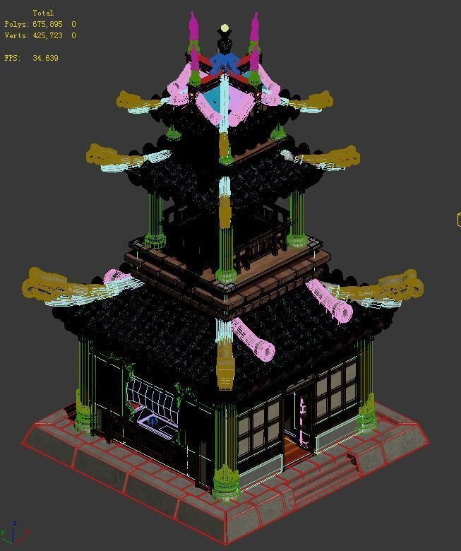 Architecture Palace - Tower 3D model_5