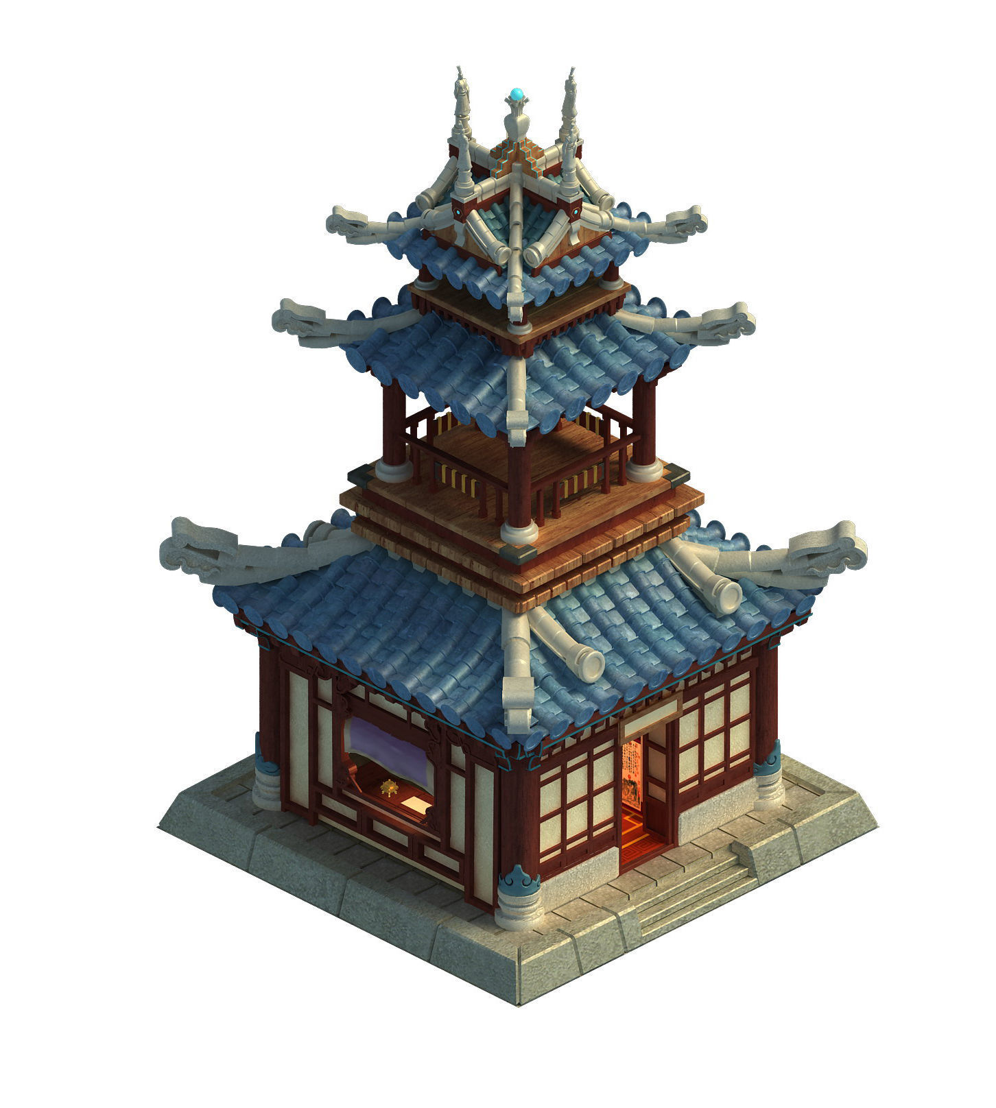 Architecture Palace - Tower 3D model_1