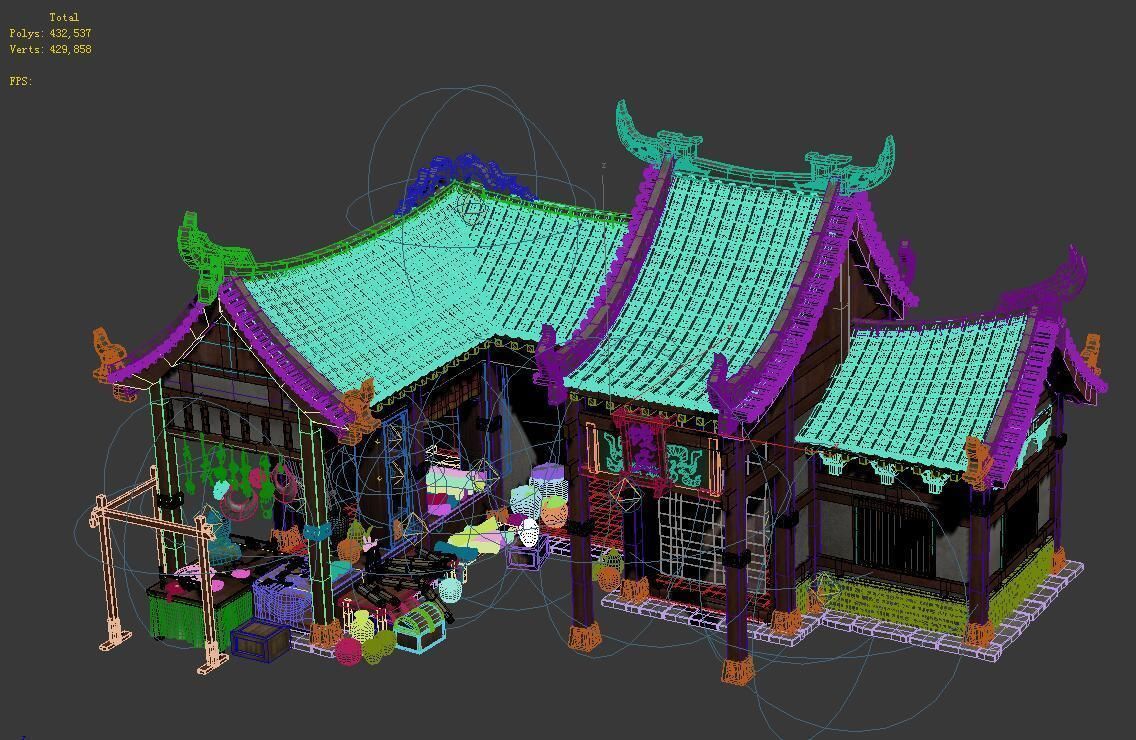 Building - money shop 3D model_5