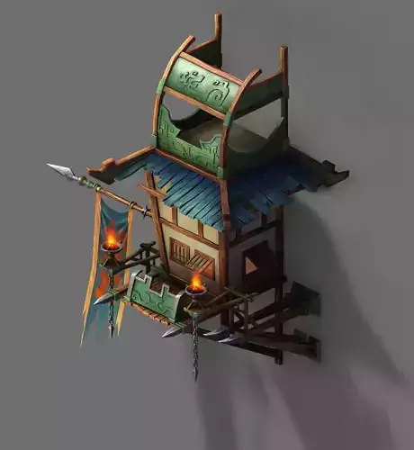 Barracks - hanging cliff tower