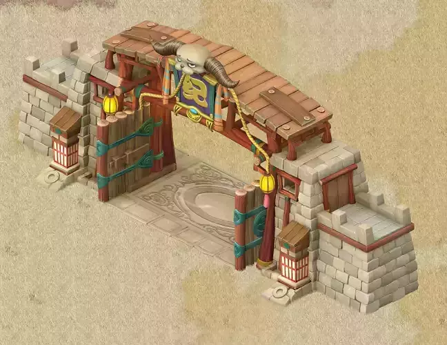 Cartoon version - city gate 03