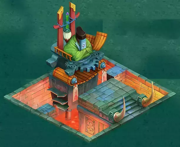 Cartoon version - hell entrance judge