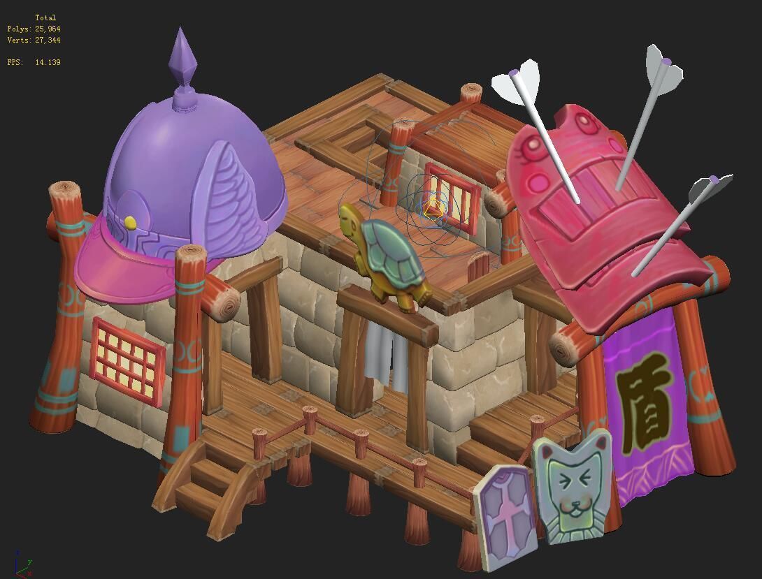 Cartoon Edition - Armor Shop 03 3D model_5