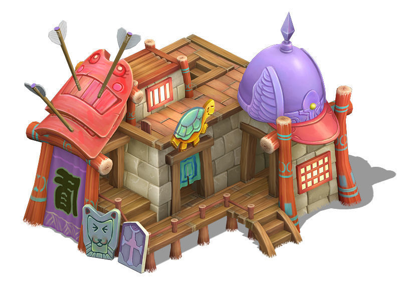 Cartoon Edition - Armor Shop 03 3D model_3