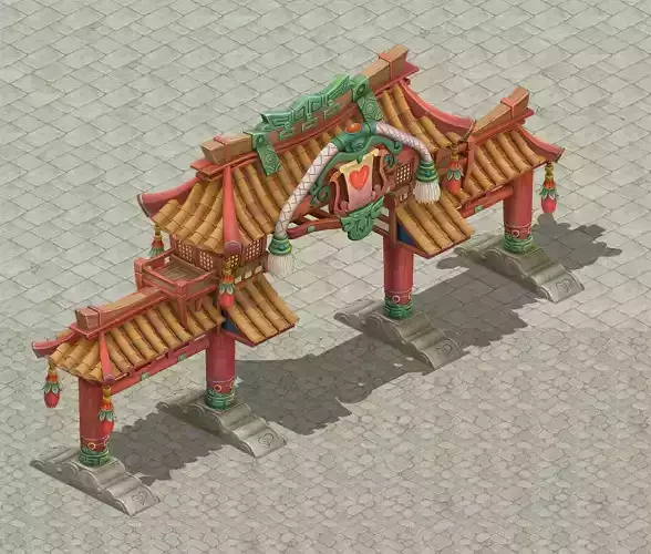 Cartoon version - gate arch