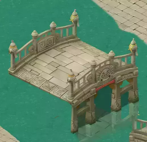 Cartoon version - stone bridge