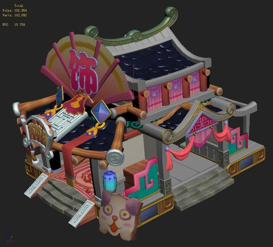 Cartoon version - jewelry shop 3D model_4