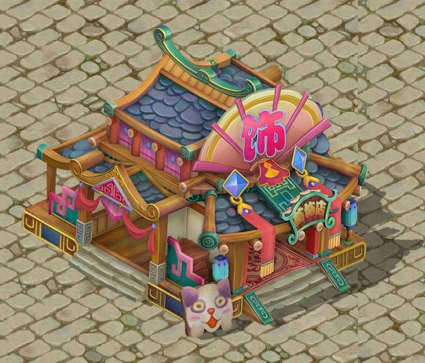 Cartoon version - jewelry shop 3D model_1