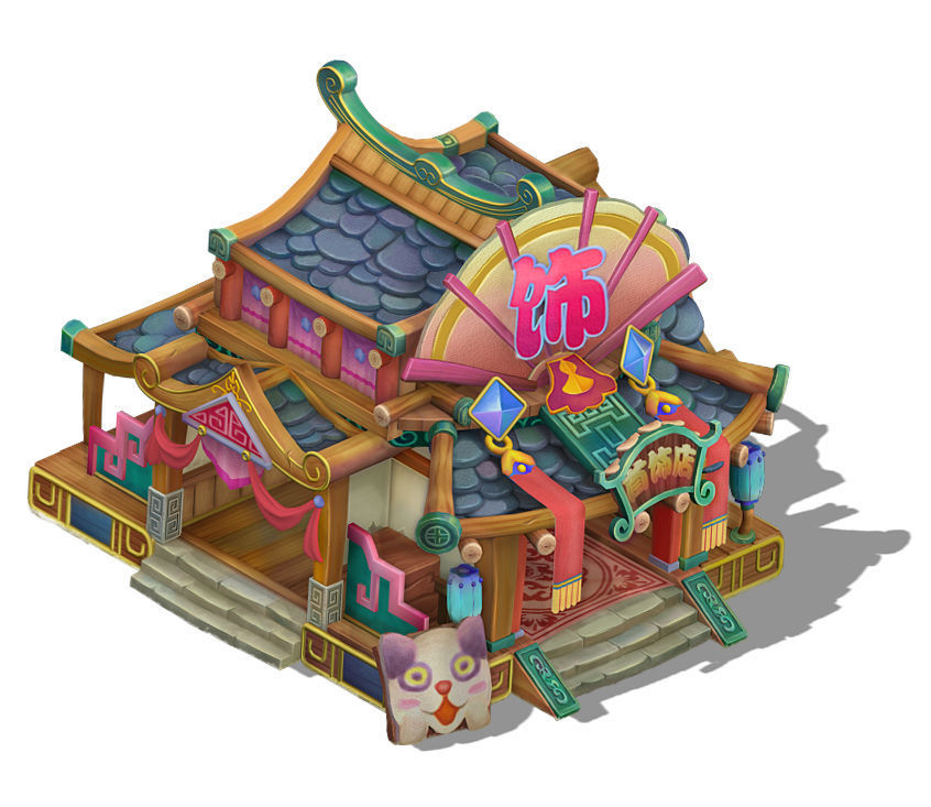 Cartoon version - jewelry shop 3D model_3
