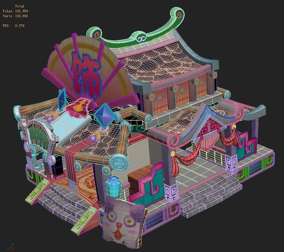 Cartoon version - jewelry shop 3D model_5